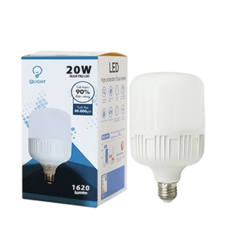 Đèn LED búp giá rẻ 20W vỏ nhựa, đui E27